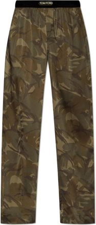 Tom Ford Zijden Pyjamabroek - Heren - Pyjama - Groen - XL - Tweed - Nachtkleding