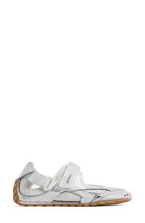 Bottega Veneta Orbit Flash Mary Jane Sneaker in Silver-White at Nordstrom, Size 9Us