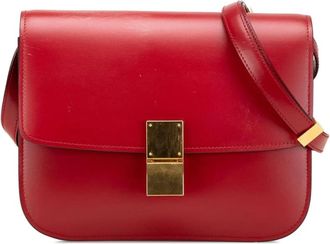 Celine Pre-owned Cross Body Bags, female, Red, Size: ONE SIZE Pre-owned Classic Box Crossbody Bag