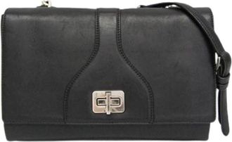 Prada Pre-owned Double flap chain schoudertas - Dames - Vintage Schoudertas - Zwart - ONE Size - Leer - Vintage