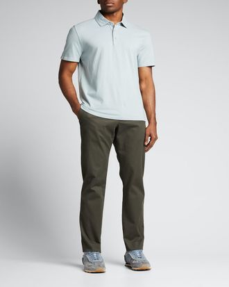 Vince Mens Garment-Dyed Polo Shirt