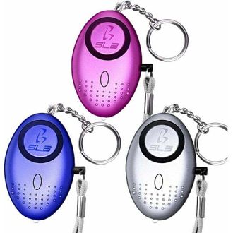 OEM Alarma Personal, Paquete De 3 Alarmas De Seguridad Con Llavero Y Linterna Led, Mini Alarmas De Autodefensa De 140 Db, Alarmas De Seguridad Para Mujere