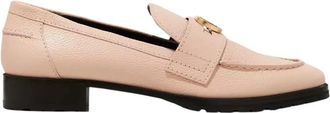 Maisons Skorpios Roze Brooklyn loafers met gouden detail - Dames - Loafers - Roze - 36 EU - Leer - Schoenen