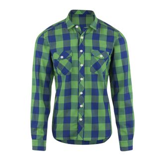 Generic Flannel Shirt Checked Shirt for Men Plaid Shirts Cotton Lumberjack Regular Fit Long Sleeve Casual Plaid Shirts Cotton Button Down Loose-Fit Collared A