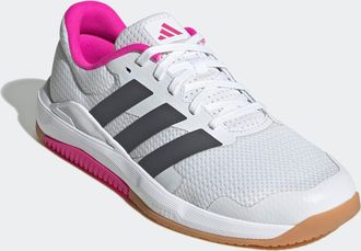 adidas Trainingsschuh ADIDAS PERFORMANCE DROPSET BASE, Damen, Gr. 40,5, weiss (cloud wei&szlig;, grau five, shock pink), Textil, Schuhe Trainingsschuh