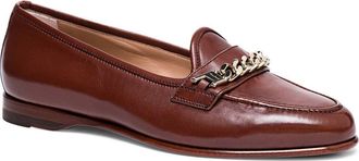 Santoni Womens leather Andrea loafer in Brown at Nordstrom, Size 10
