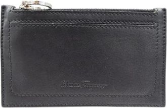 Ferragamo Pre-owned Coin Case - Dames - Vintage Accessoires - Zwart - ONE Size - Leer - Vintage