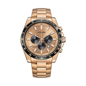 Citizen Chronograph Quartz Rose Gold Dial Mens Watch AN8236-52P