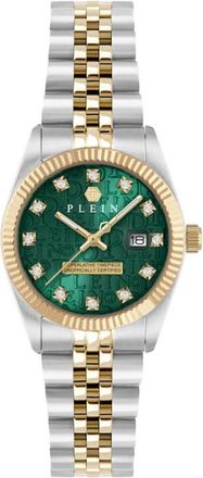 Philipp Plein Date Superlative Crystal Two-Tone Bracelet Watch, 28mm in Two Tone at Nordstrom