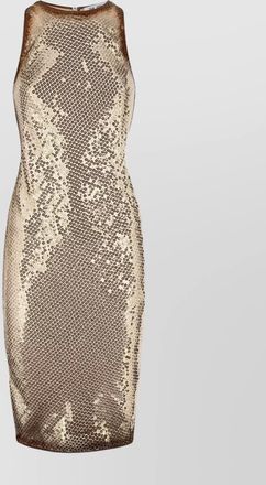 The Attico crew neck sequin-embellished mini dress