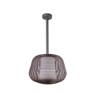 Faro Barcelona Nara M Colgante Fija Marr&oacute;n &Oacute;xido 1xe27