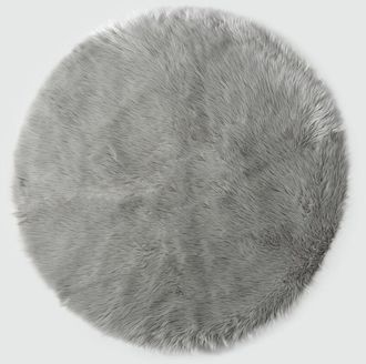 Linea Paralela Linea Paralela - alfombra pelo largo suave plata &Oslash;140CM