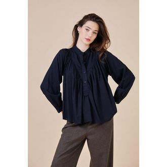 See U Soon Blouse met maokraag en knoopsluiting