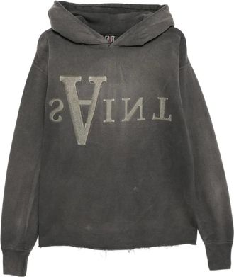 Saint Mxxxxxx Felpa con stampa e cappuccio - Grigio
