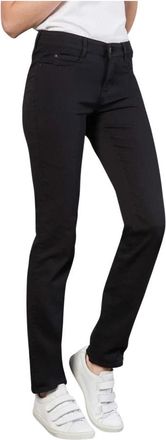 M.A.C Dream Jeans Straight-Leg Zwarte Wassing - Dames - Slim Fit Jeans - Zwart - XL - Katoen - Jeans