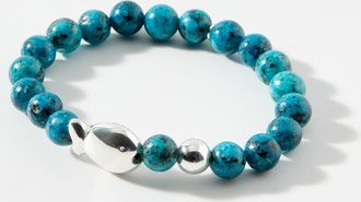 Clio Blue Womens Fish turquoise beaded bracelet