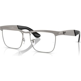 Ray-Ban 53mm Square optical glasses in Grey at Nordstrom