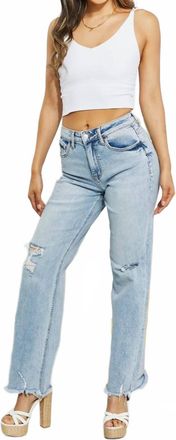 Flying Monkey Allie 90s Dad Jeans In Light Wash