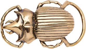 CLARIS VIROT Gouden Beetle Riemgesp - Dames - Accessoires - Geel - ONE Size - Accessoires