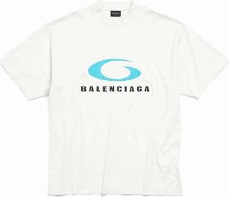 Balenciaga Mens Balenciaga Loop Sports Icon T-Shirt in White - Size: 42