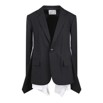 sacai Mujer, Chaquetas, Negro, Talla: S