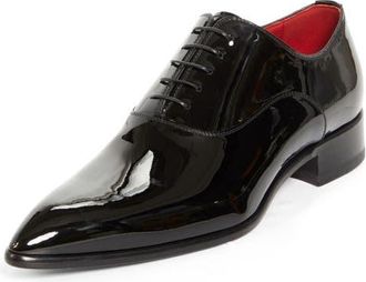 Christian Louboutin Pelvis Pointed Toe Oxford in Black/Lin Loubi at Nordstrom, Size 10.5Us