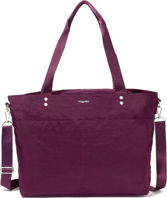 Baggallini Womens Carryall Laptop Tote Crossbody Bag