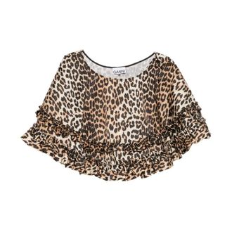 Ganni Dames, Rokken, Bruin, Maat: XS Katoen