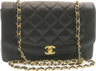 Chanel Pre-owned Leren Crossbodytas - Dames - Vintage Schoudertas - Zwart - ONE Size - Leer - Vintage