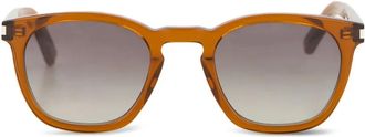 Saint Laurent Eyewear SL28 zonnebril met vierkant montuur - Bruin