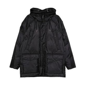 C.P. Company C.p. Company, Jassen, Heren, Zwart, XL, Leer, Hooded Down Jacket