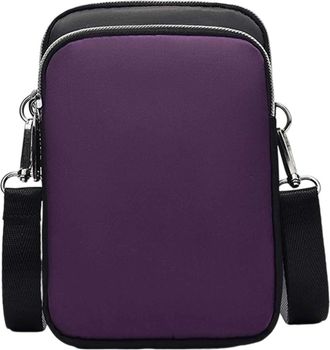 Generic Womens Cross-Body Bags Cross Body Bag Women for Work, Office Knitting Crossbody Bag with Zip Closure, PU with Pockets Purse