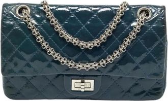 Chanel Pre-owned 2.55 Flap Bag - Dames - Vintage Schoudertas - Blauw - ONE Size - Leer - Vintage