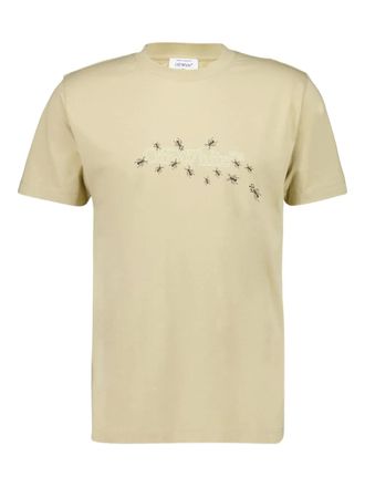 Off-white Ants Arrow T-shirt - men - Cotton - XXXL - Neutrals