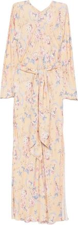 Forte_Forte floral tie maxi dress - Neutrals