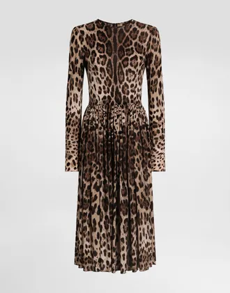 Dolce & Gabbana Leopard-print Dress - Woman Dresses Animal Print 36