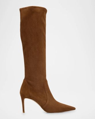 Stuart Weitzman 75mm Stuart Power Suede Knee-High Boots