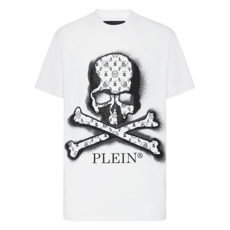 Philipp Plein Heren, Tops, Wit, Maat: 3XL Katoen