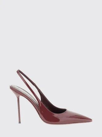 PARIS TEXAS Lidia Patent Leather Slingback Pumps with High Heel