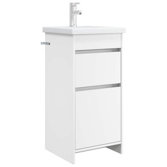 vidaXL Vanidad De Ba&ntilde;o Con Lavabo Blanco 42 X 40 X 84,5 Cm Vidaxl
