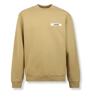 Jacquemus Sweatshirts, male, Beige, Size: XL Gros Grain Sweatshirt