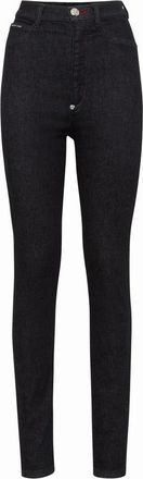 Philipp Plein Super High Waist Jegging - Dames - Skinny Jeans - Blauw - W30 - Katoen - Jeans