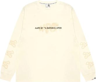 Aape By A Bathing Ape T-shirt con stampa grafica e maniche lunghe - Toni neutri
