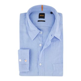 HUGO BOSS Heren, Overhemden, Blauw, Maat: S