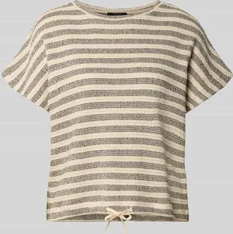 OPUS T-Shirt mit Strukturmuster Modell Sedopa in Dunkelbraun, Gr&ouml;&szlig;e 36