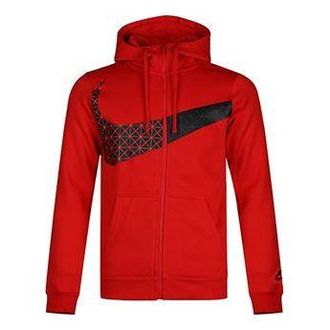 Nike Big Swoosh LOGO Large Hooded Jacket Red BV5822-650
