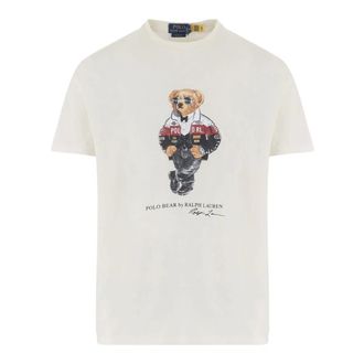Polo Ralph Lauren Classic Fit Polo Bear Jersey T-Shirt - Heren - Tops - Wit - Maat: S Jersey