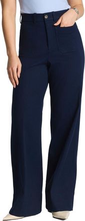 Spanx SPANXsupersmooth Wide Leg Stretch Twill Pants in Timeless Navy at Nordstrom, Size 3X