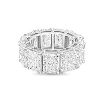 Diana M. Jewels 14kt white gold 8.00cts radiant lab grown diamond eternity band