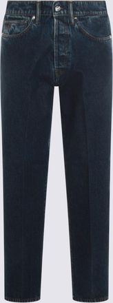 Nine In The Morning Dark Blue Cotton Jeans